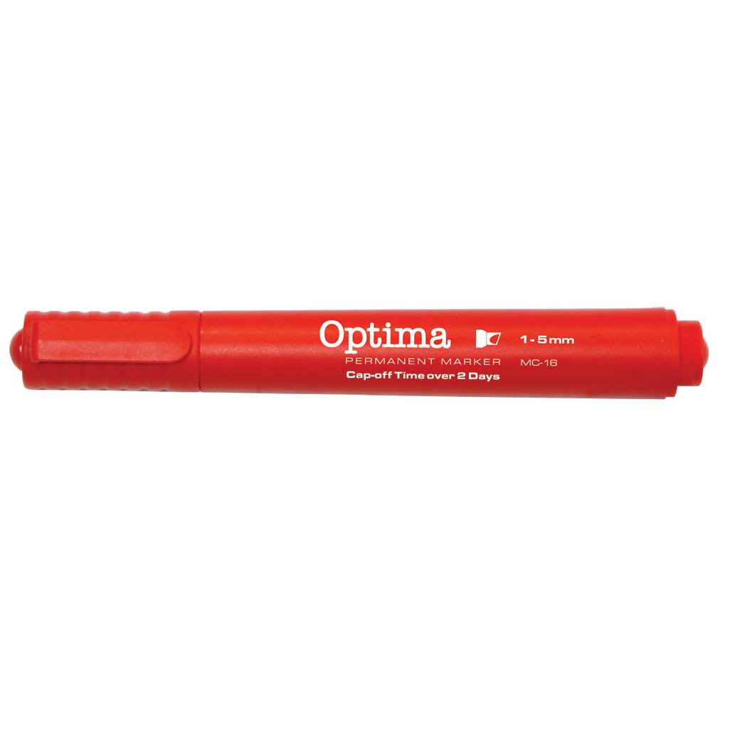 Marker perm. OPTIMA MC16 1-5mm kosi vrh crveni 120941 P12/144/864